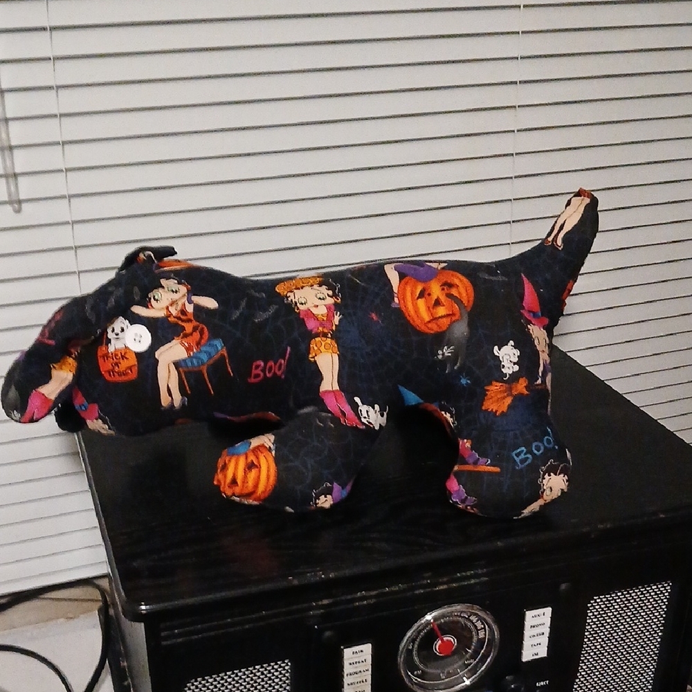Betty Boop 15" Black Halloween Pattern Plush Dog-Hamdmade!